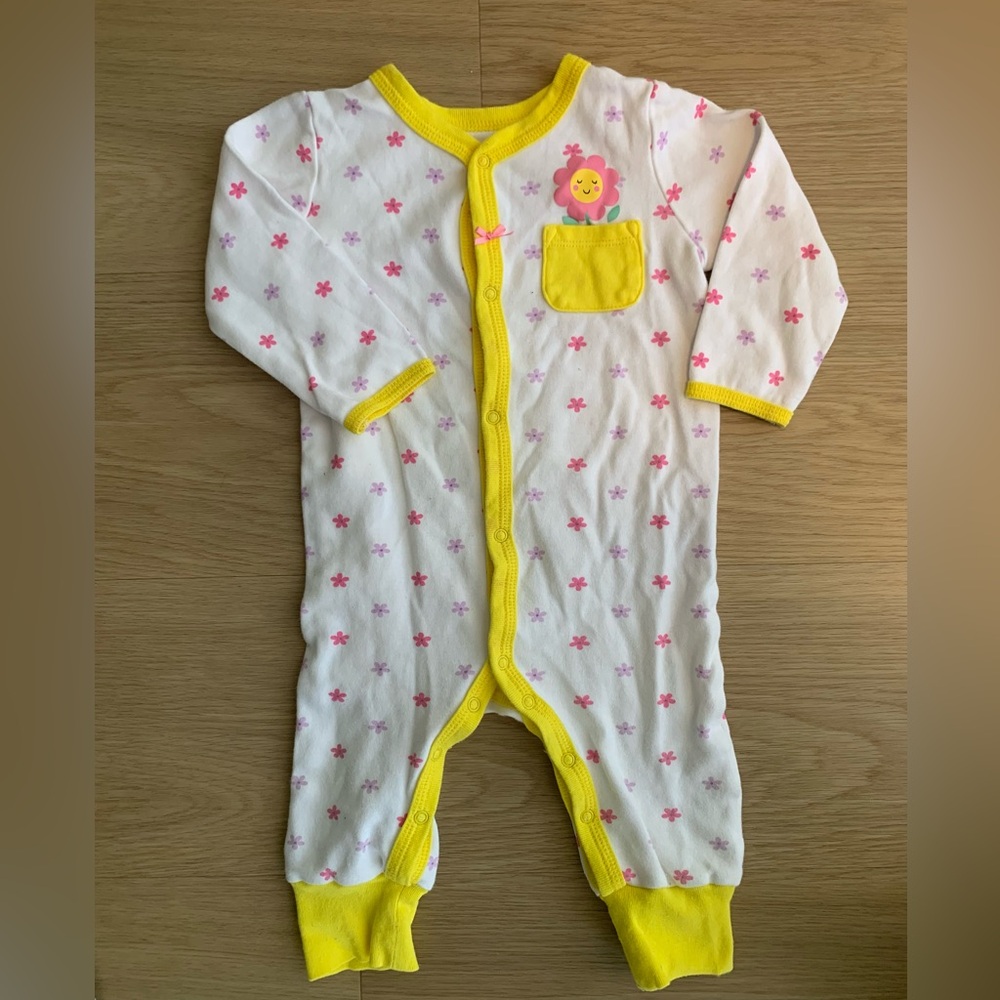 Koala Baby Flower print pajamas - 12M